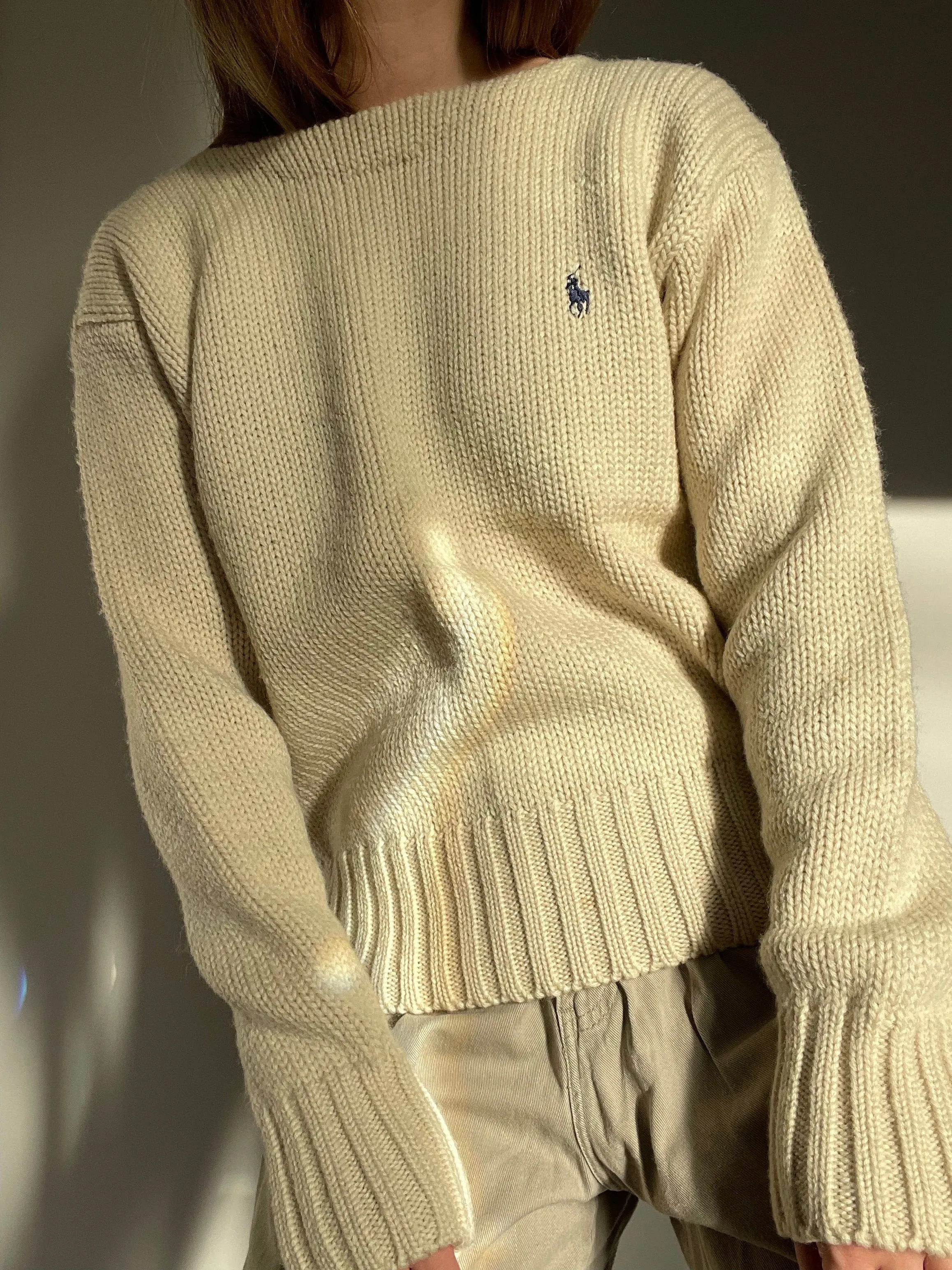 80s Ralph Lauren Cozy 100% Wool Knit - M