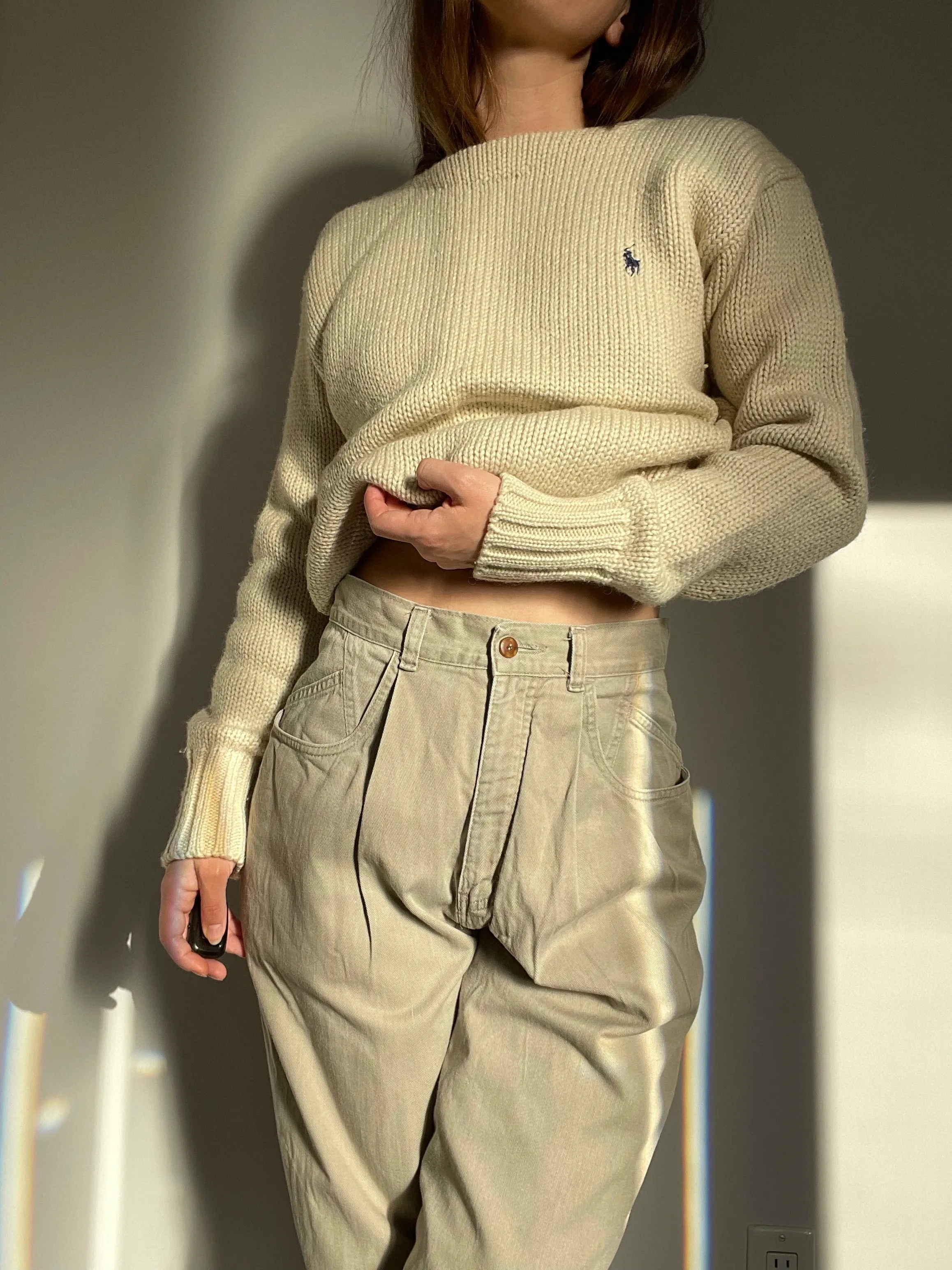 80s Ralph Lauren Cozy 100% Wool Knit - M