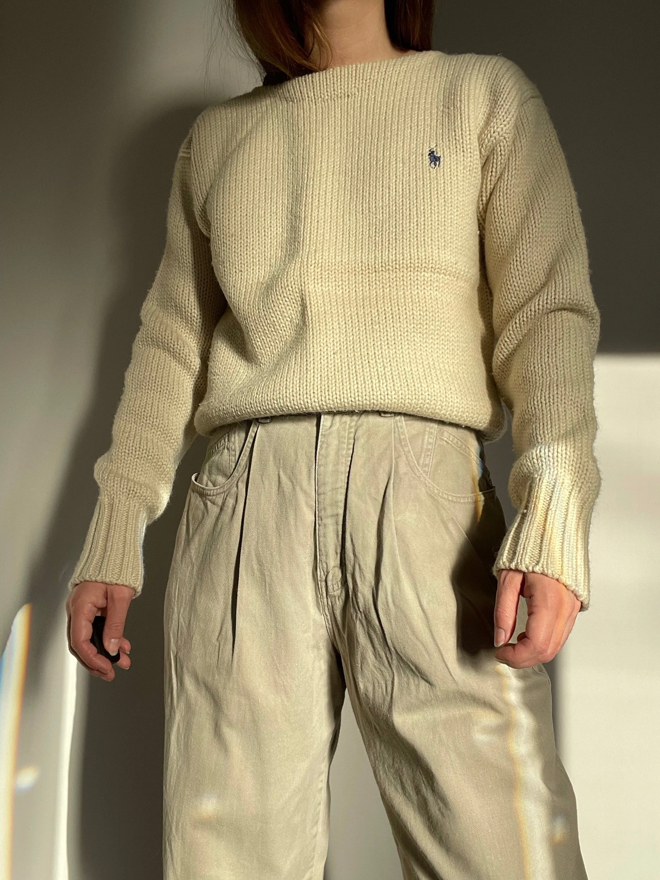 80s Ralph Lauren Cozy 100% Wool Knit - M