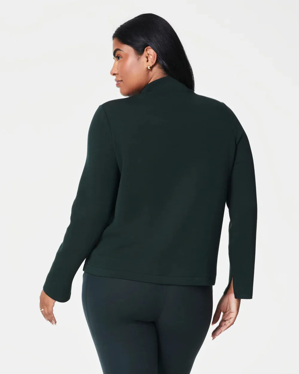 AirEssentials Mock Neck Top, Essex Green