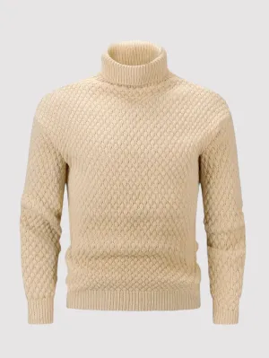 Ancien | Men's Coarse Knitted Warm Turtleneck Sweater