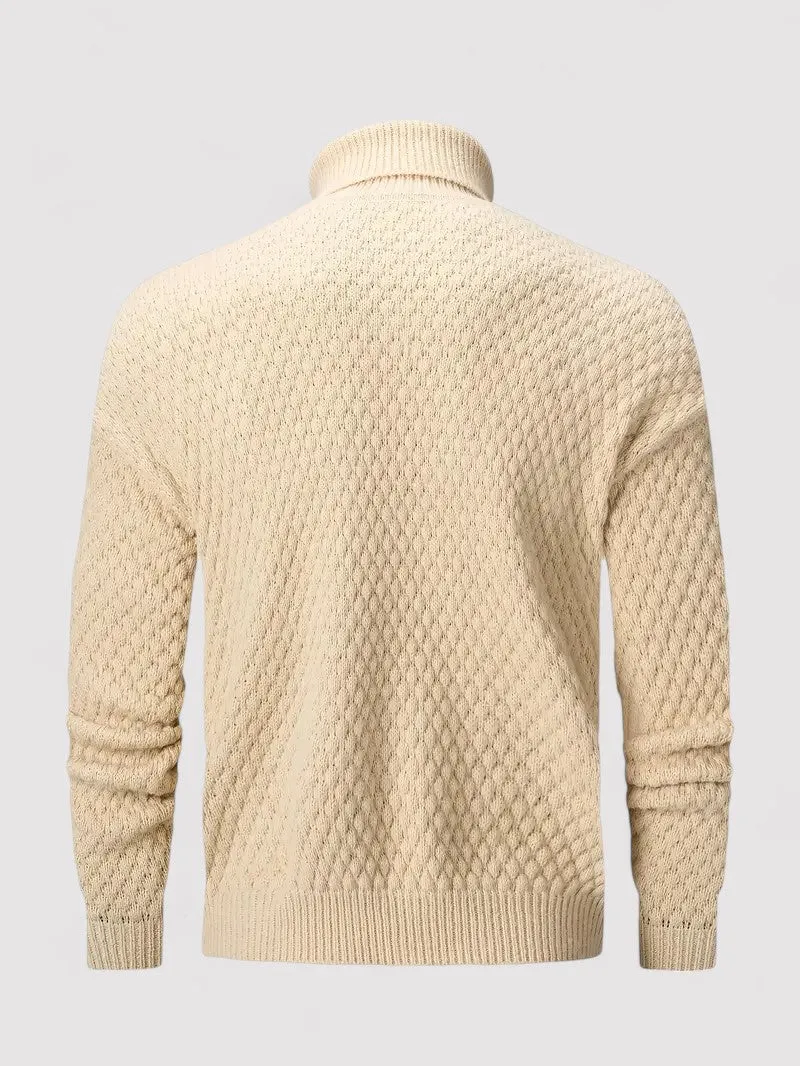 Ancien | Men's Coarse Knitted Warm Turtleneck Sweater