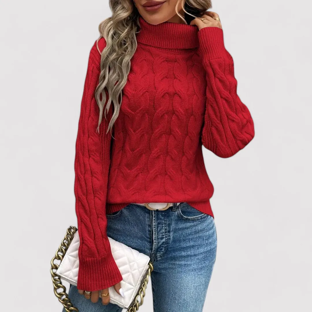 Ancien | Women's Warm Knitted Turtleneck Sweater