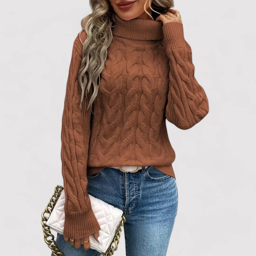 Ancien | Women's Warm Knitted Turtleneck Sweater