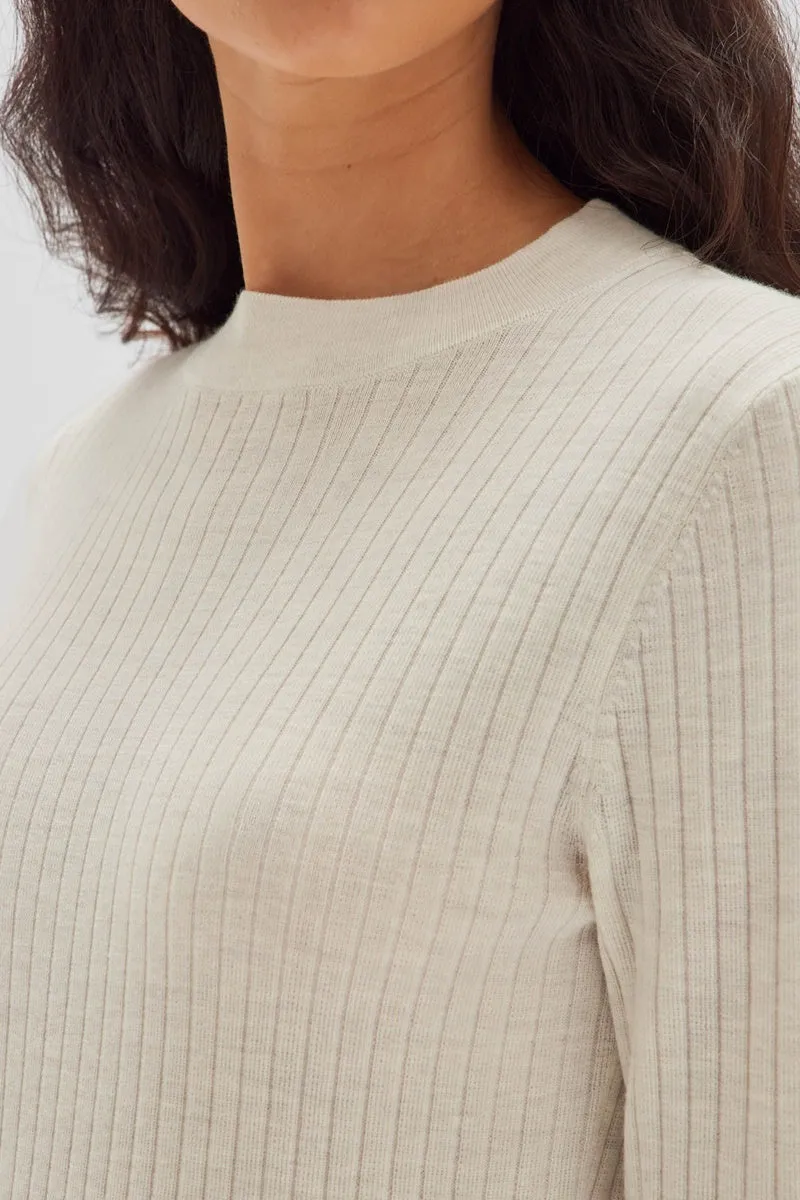 Assembly Label - Mia Long Sleeve Knit - Cream