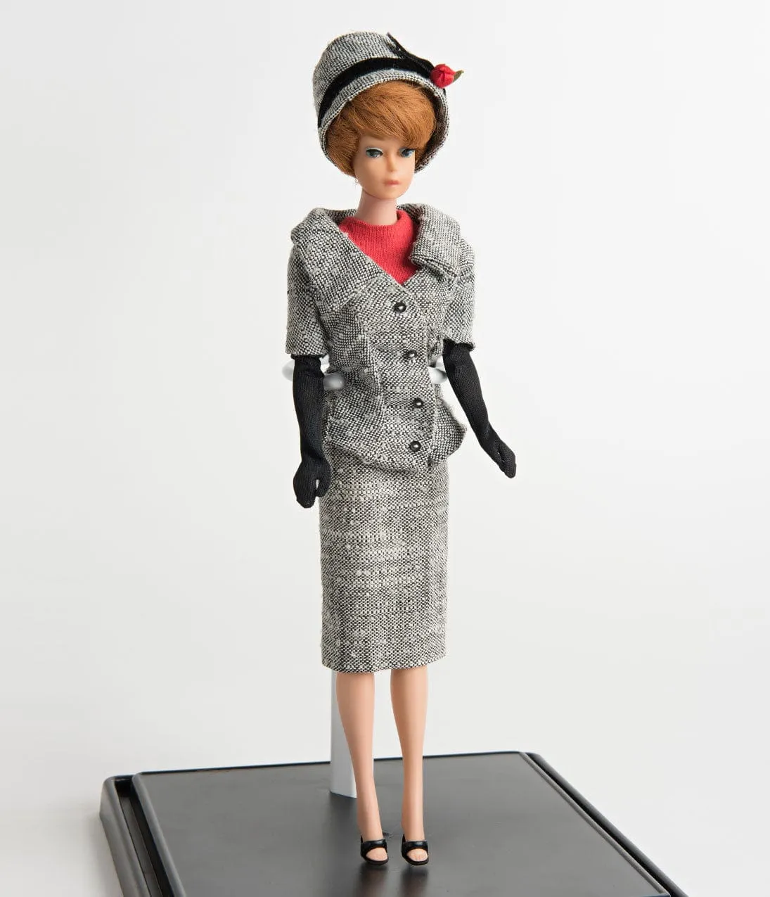 Barbie x Unique Vintage Grey Tweed Career Girl Suit Set