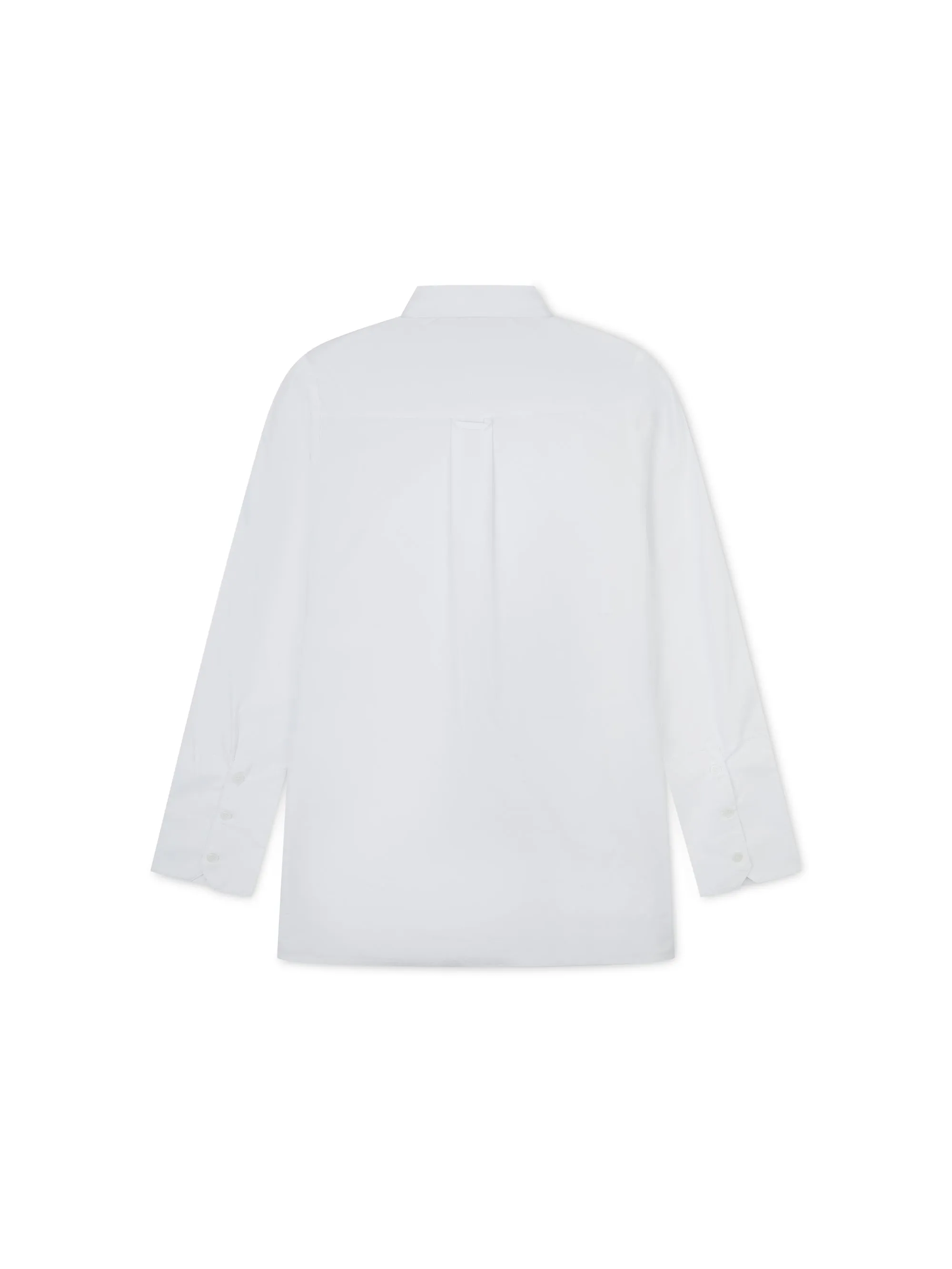 'BASTILLE' COTTON POPLIN A LINE SHIRT WHITE