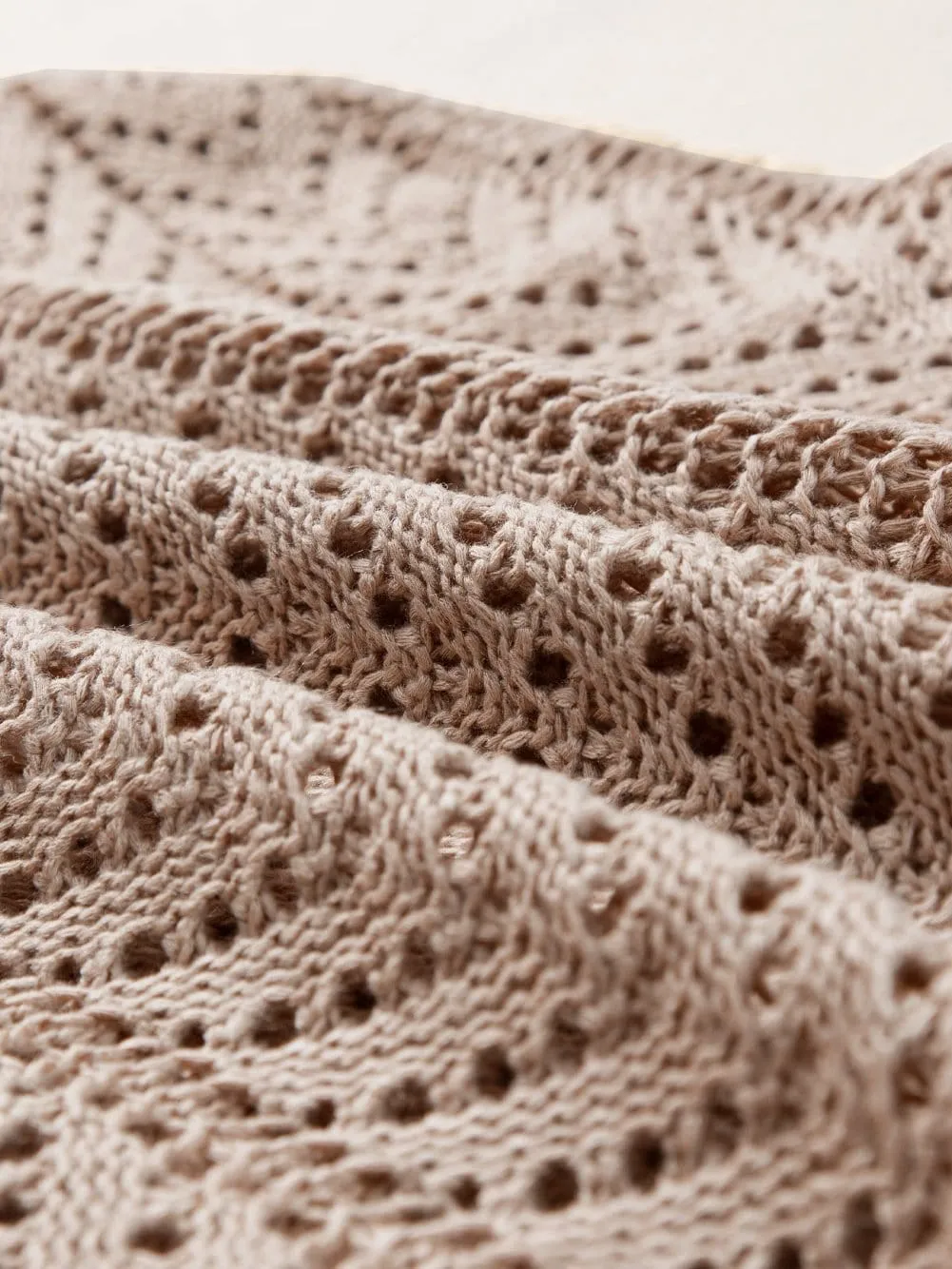 Beige Knitted Tank Top