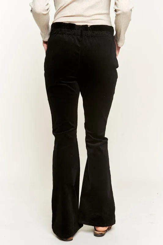 Black Corduroy Flare Pants