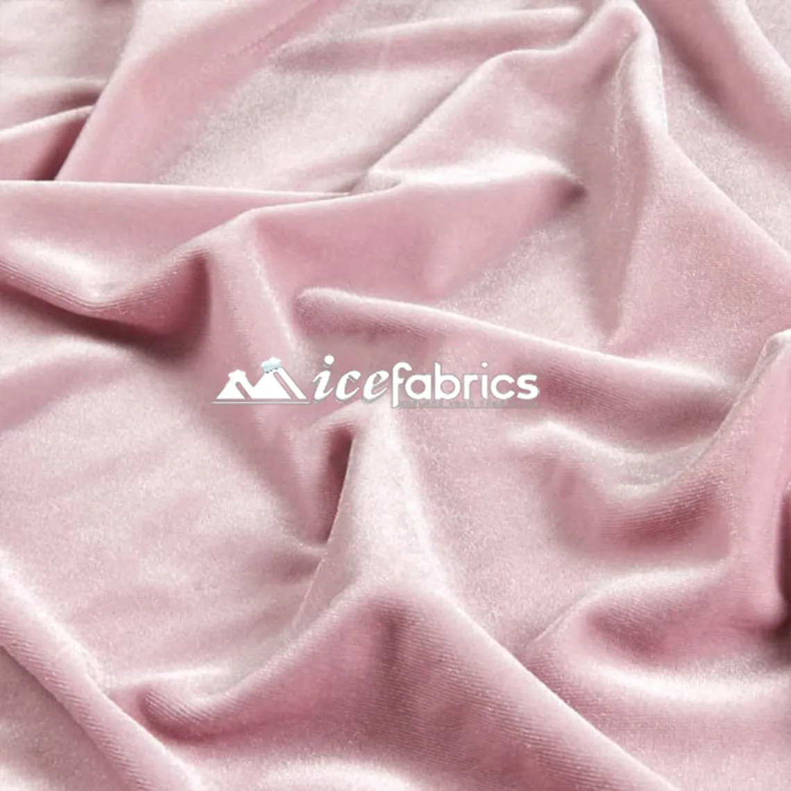 Blush Pink Poly Spandex 4 Way Stretch Velvet Fabric/ super Soft