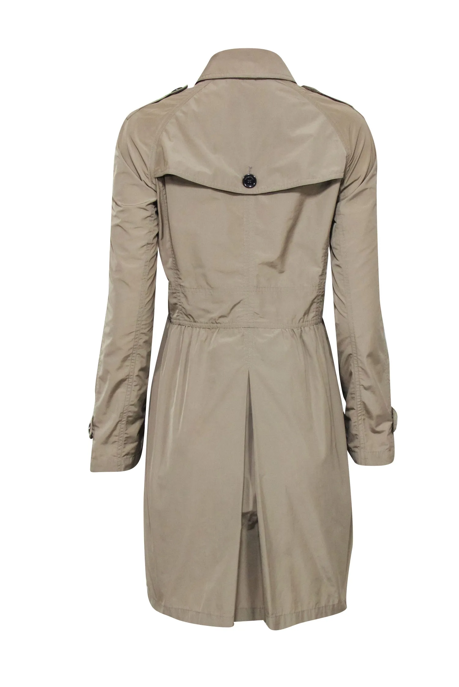 Burberry Brit - Beige Ruched Waist Trench Coat Sz 8