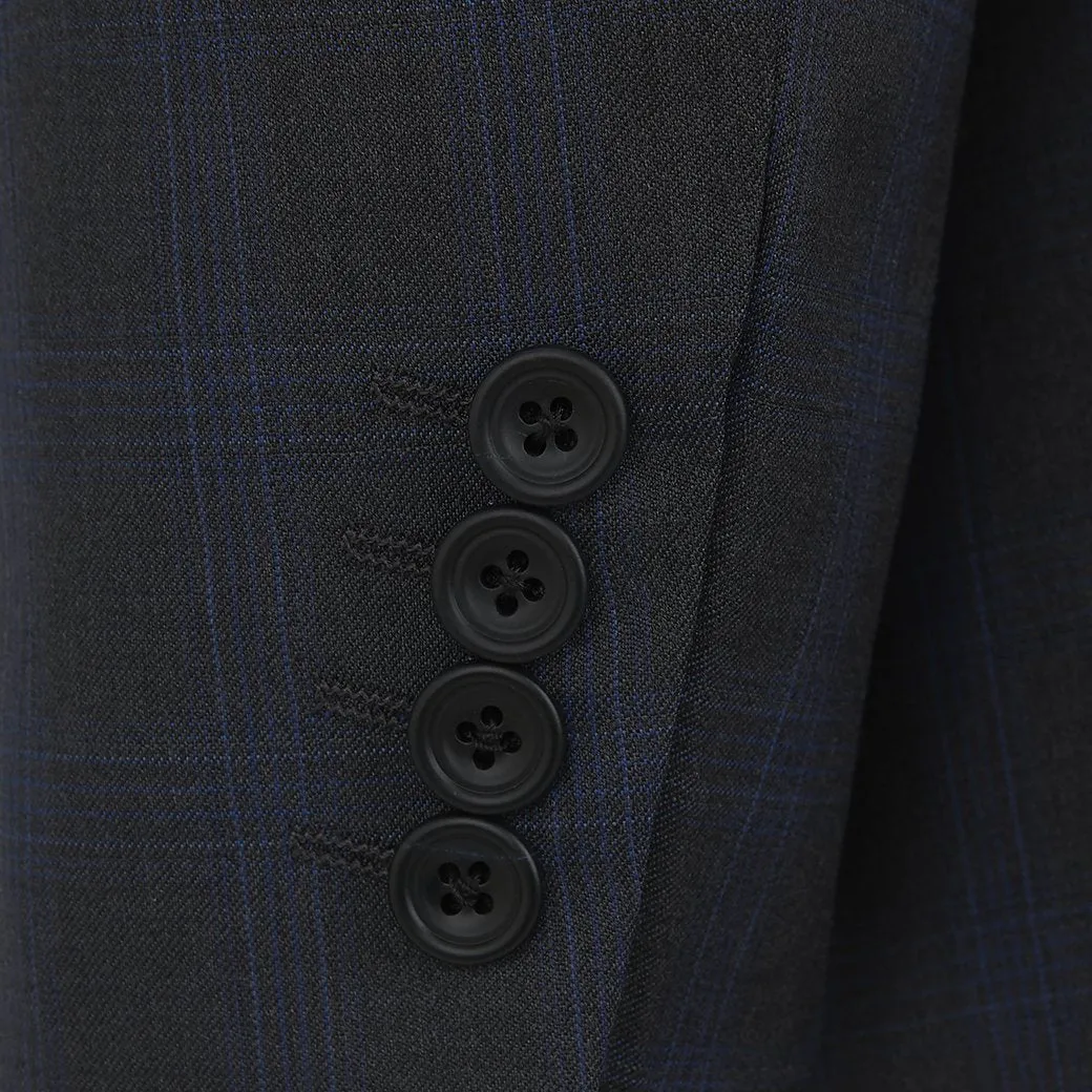 Cambridge Charcoal Blue Glen Check Suit