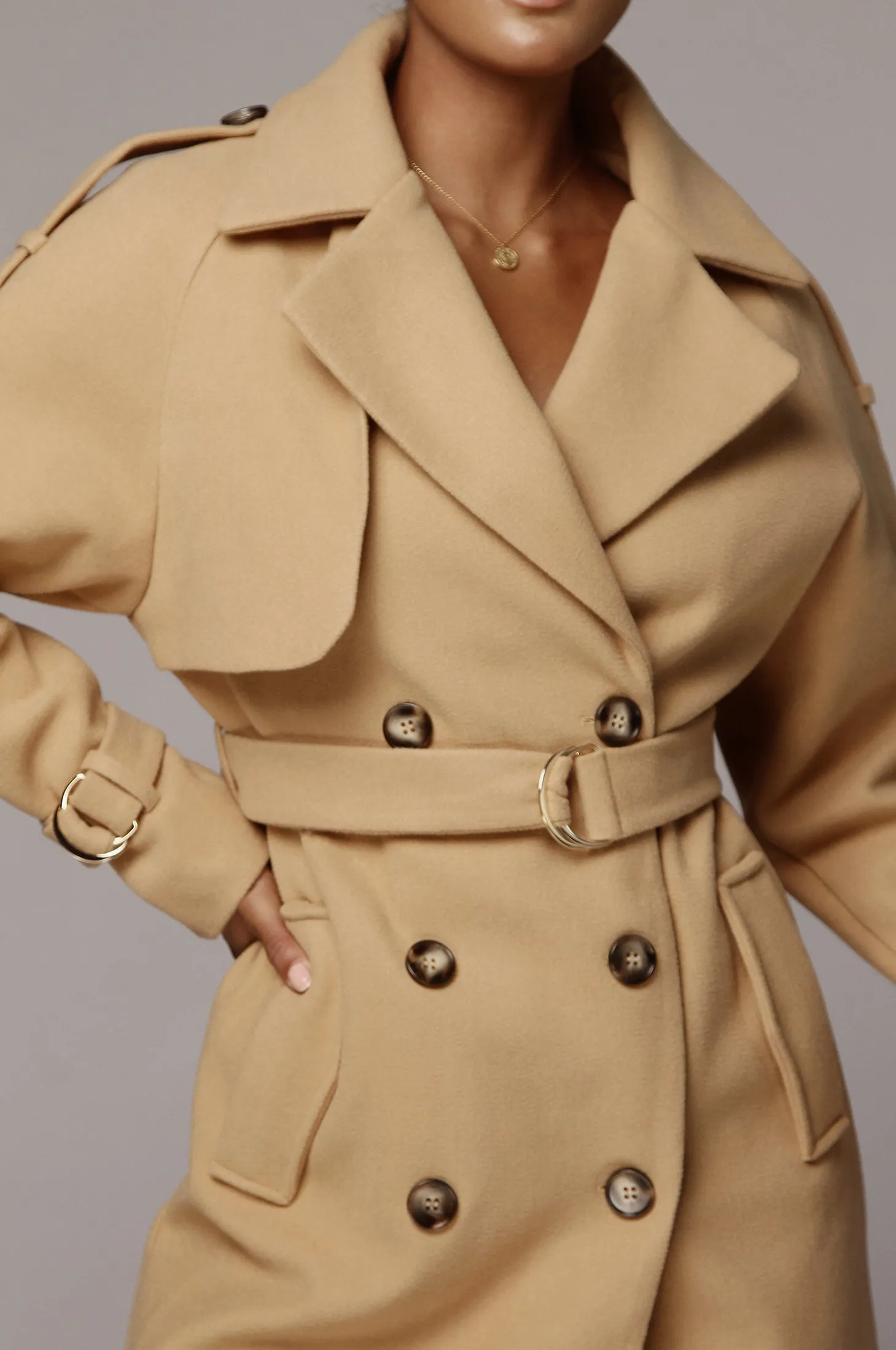 Camel Beverly Trench Coat