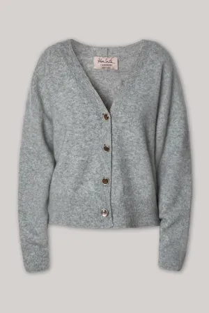 Cassiel Cashmere and Silk-blend Cardigan In Grigio Perla