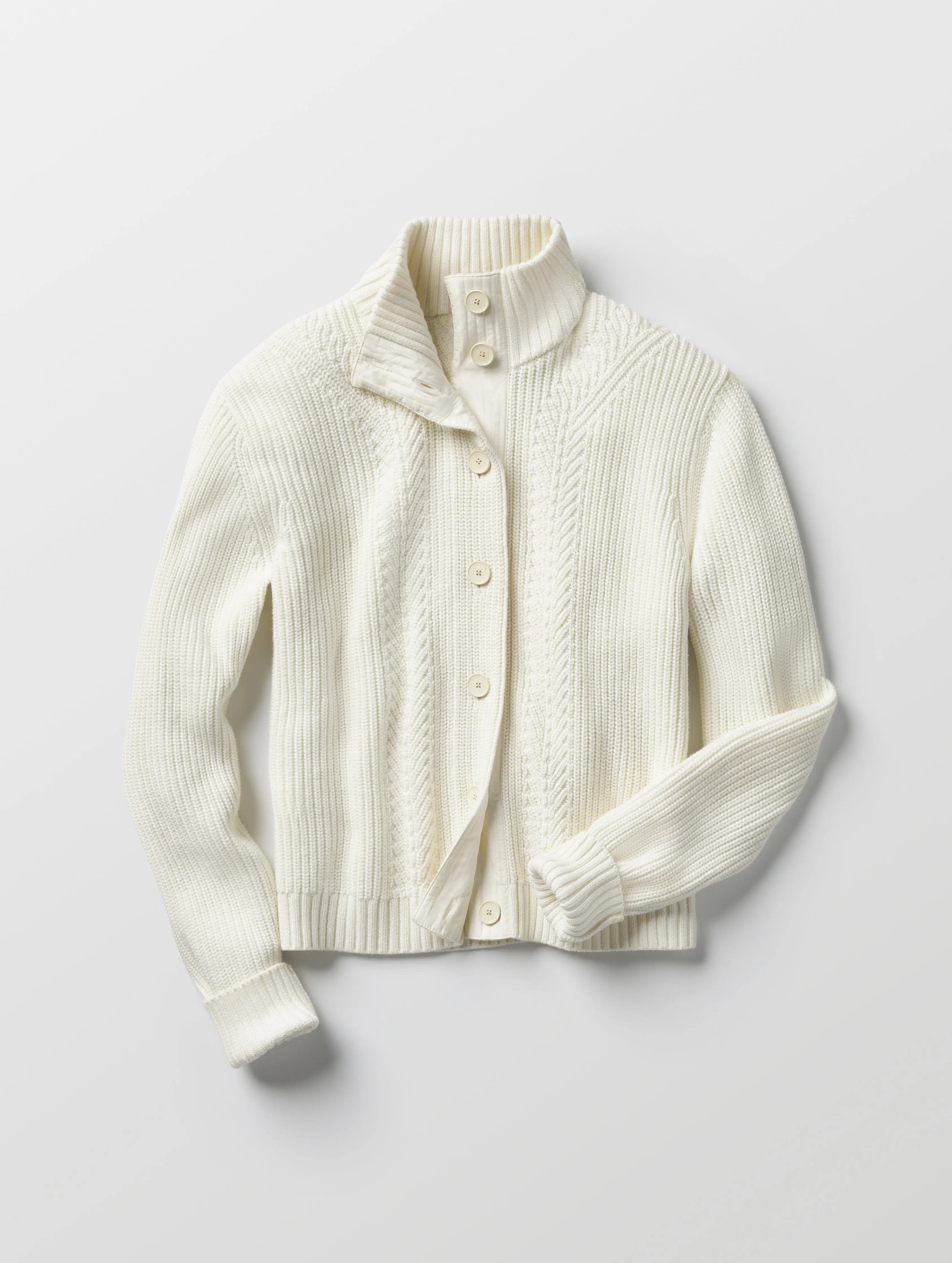 Cato Buttoned Sweater - Winter White