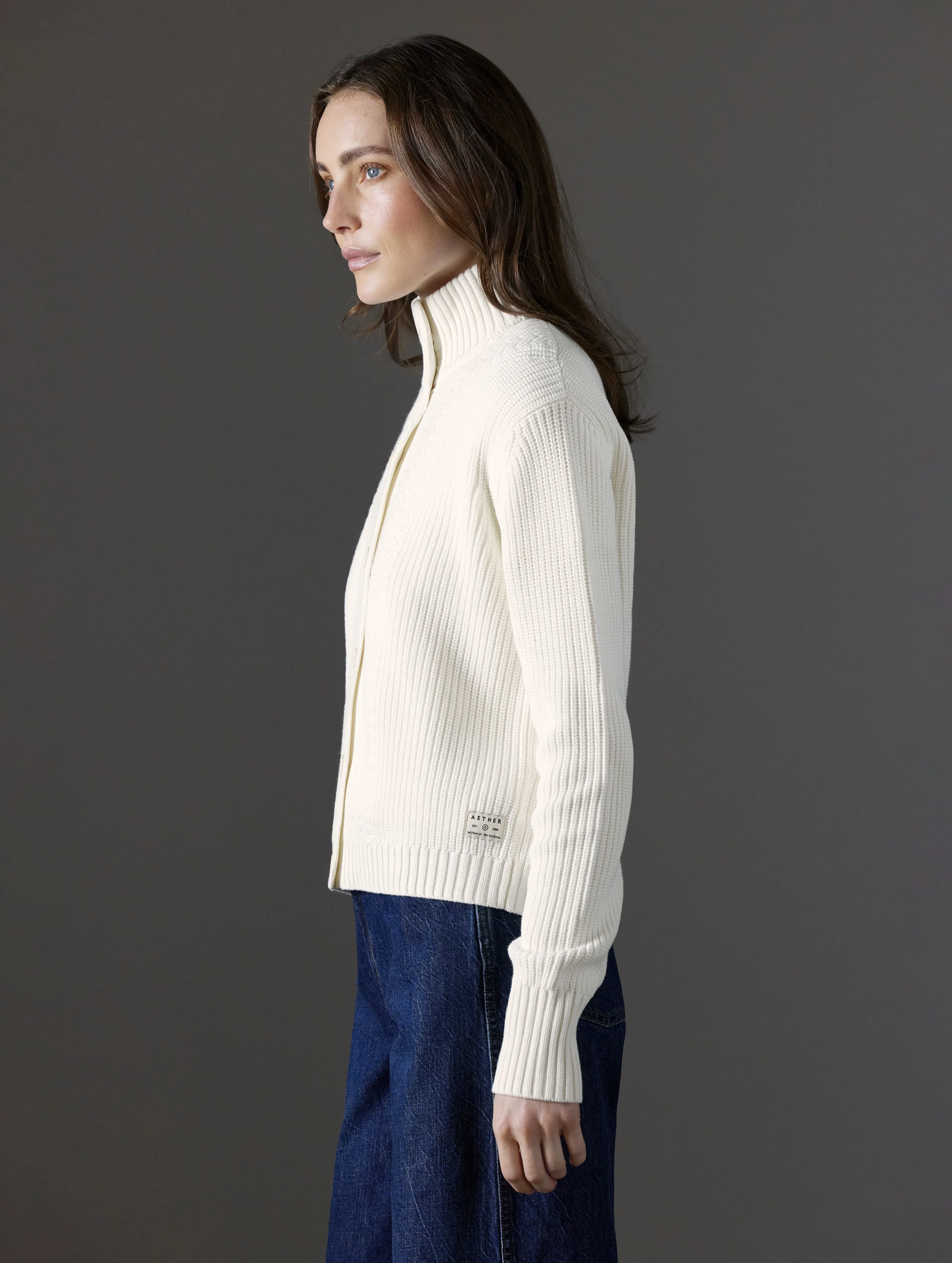 Cato Buttoned Sweater - Winter White