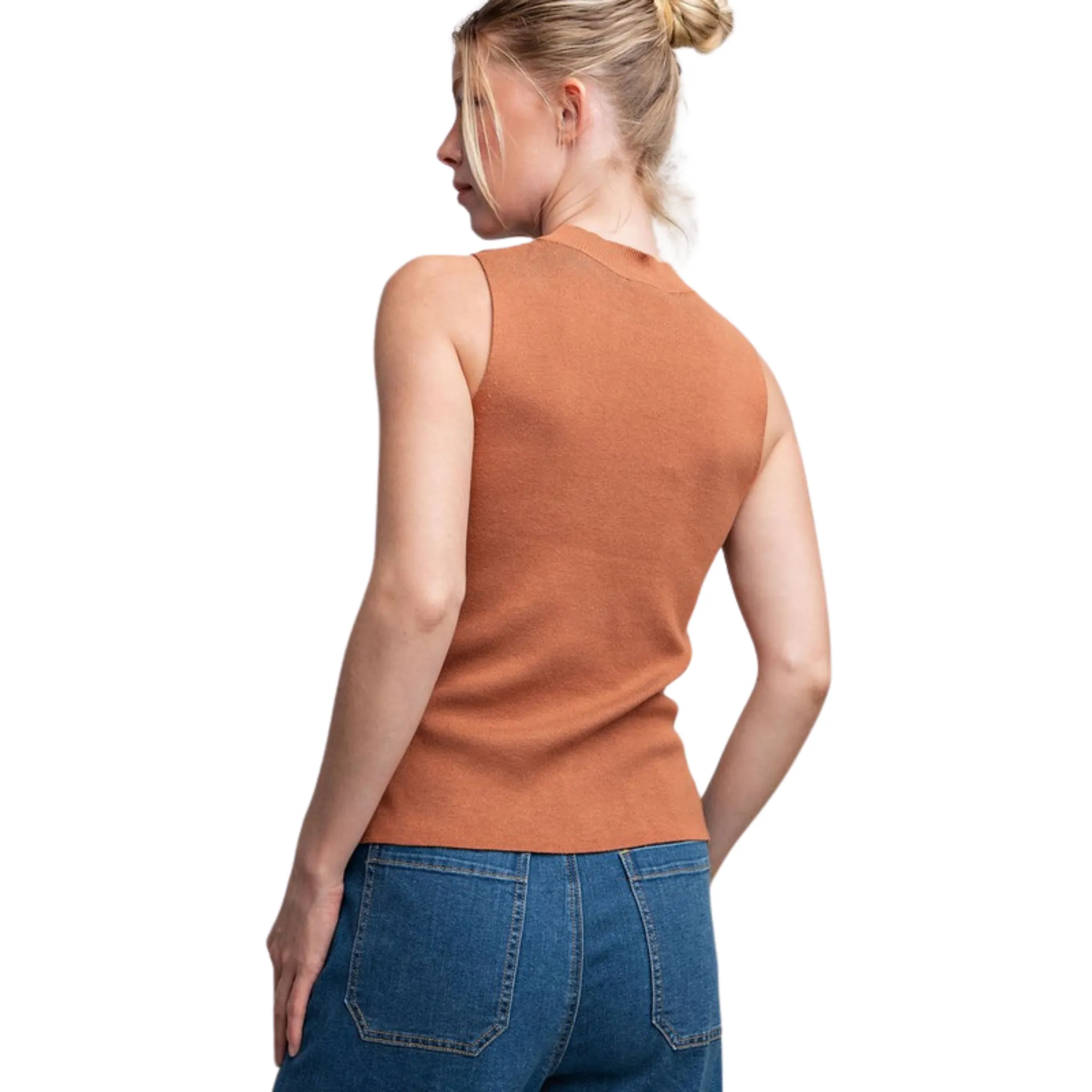 Classy Fit Mock Neck Tank Top