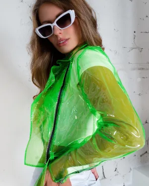 Cropped TPU Transparent Jacket. Stylish Rain Jacket !