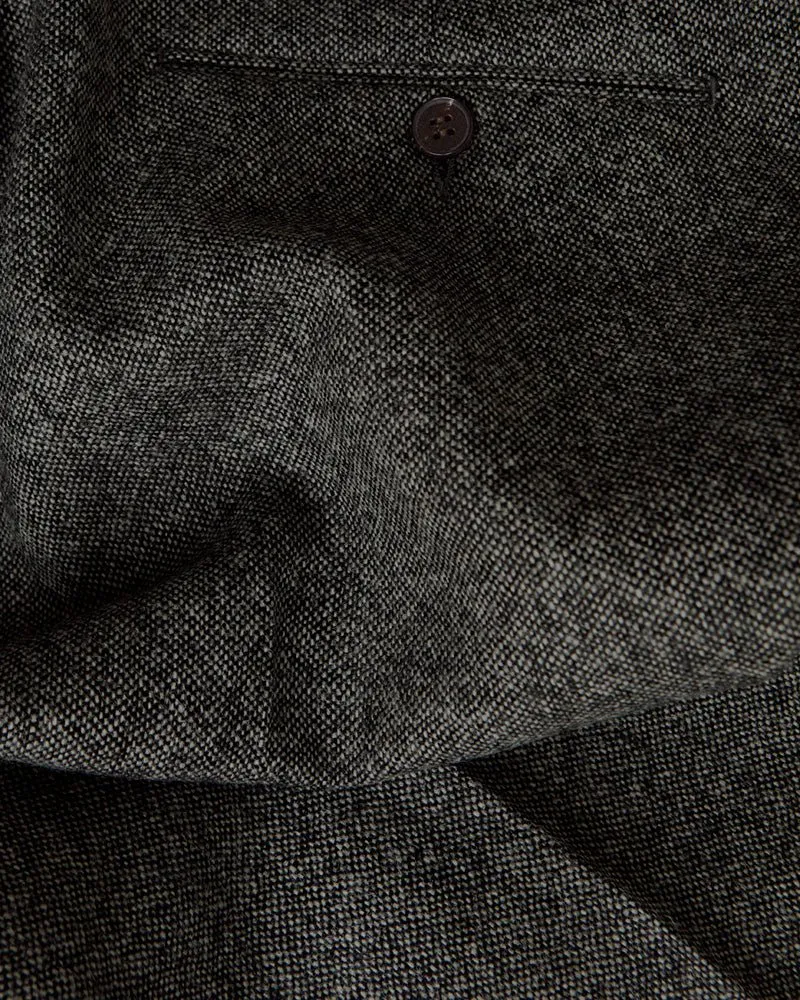 Dark Grey Pure Wool Trousers