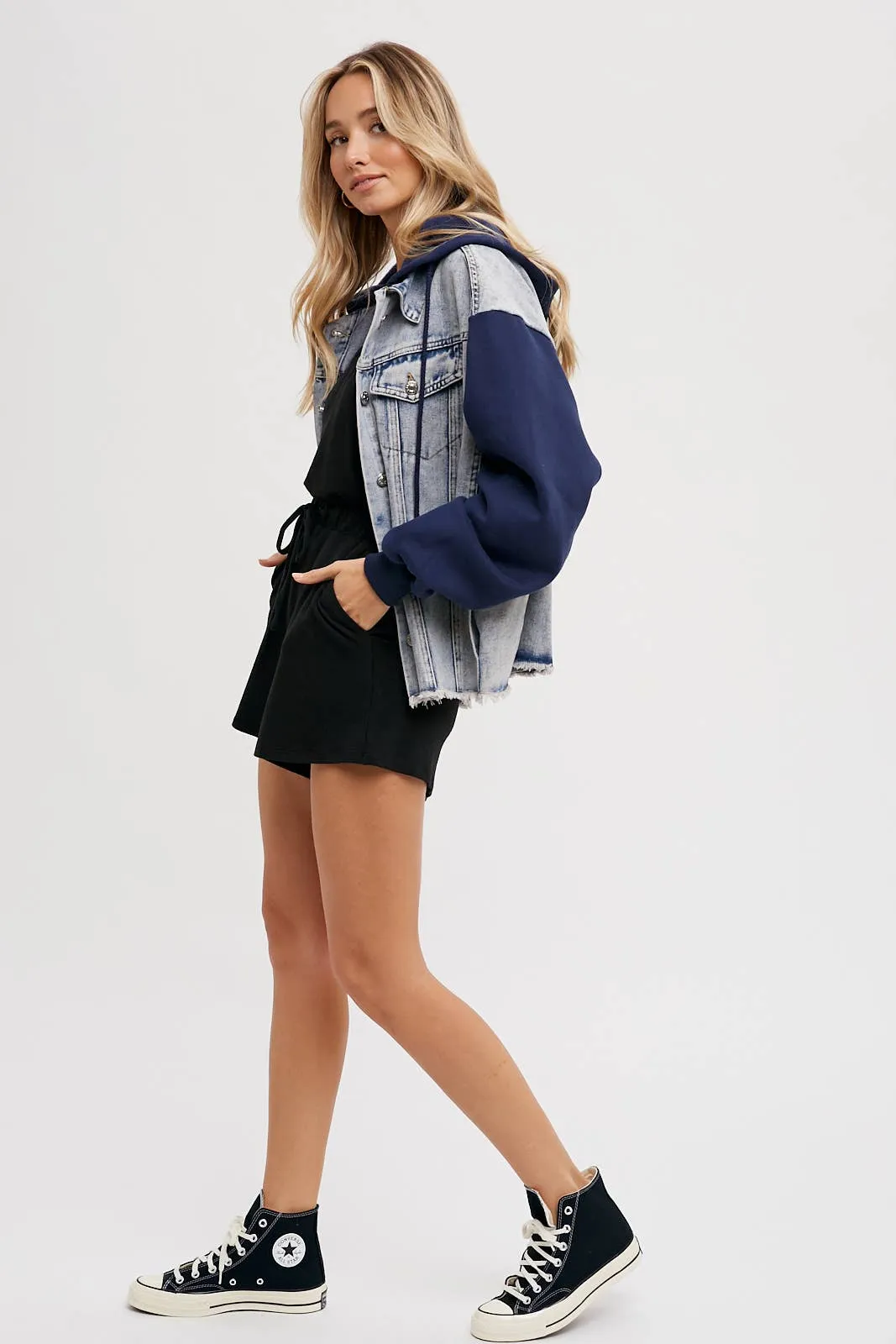 Denim Hooded Jacket