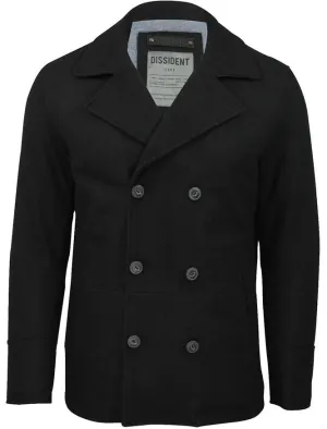 Dissident wool rich Baughman black double-breasted jacket