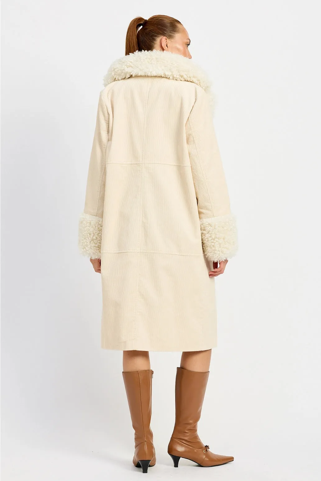 Ellis Fur Midi Trench