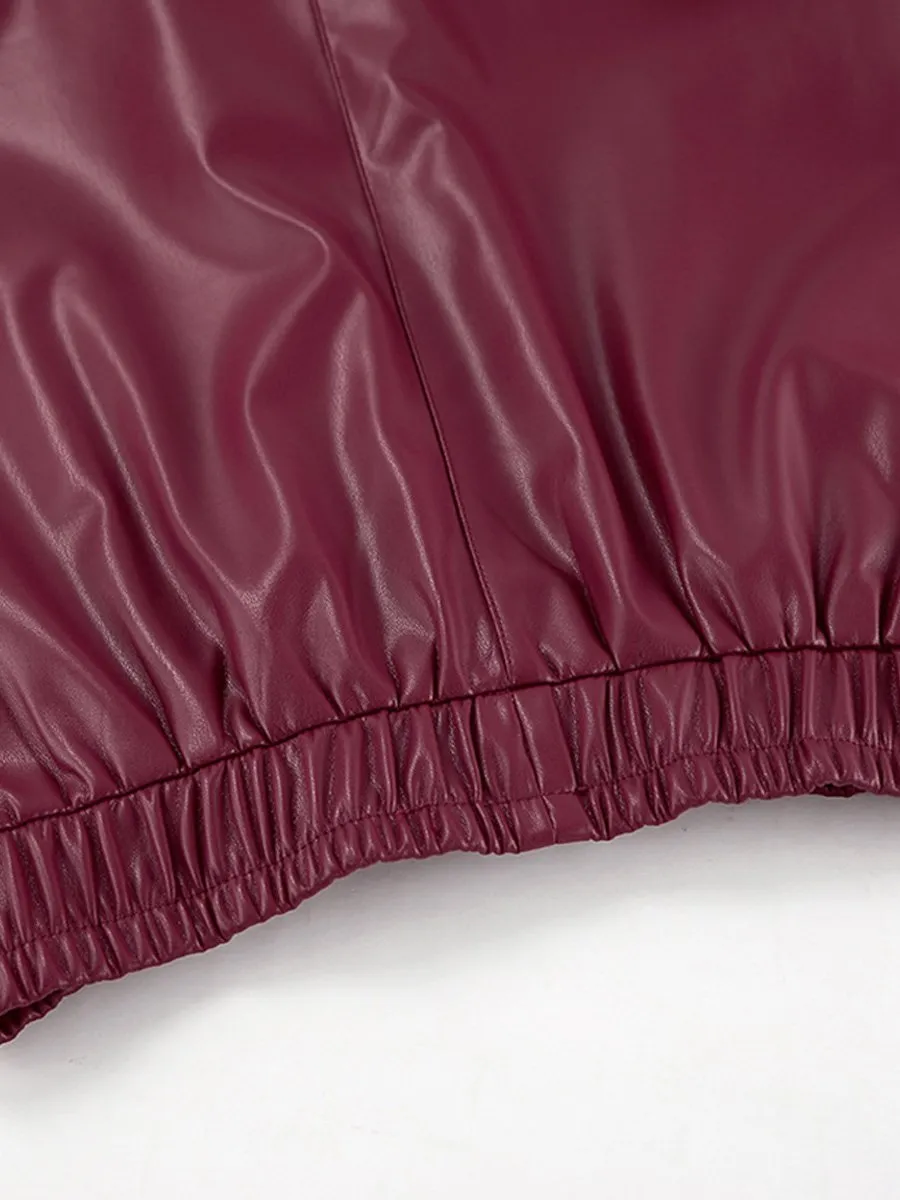 Fashionable Angora Leather Satin Skirt