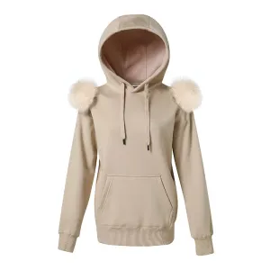 Fleece Hooded Women's Pullover Jacket