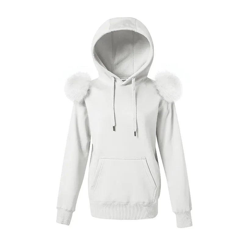 Fleece Hooded Women's Pullover Jacket