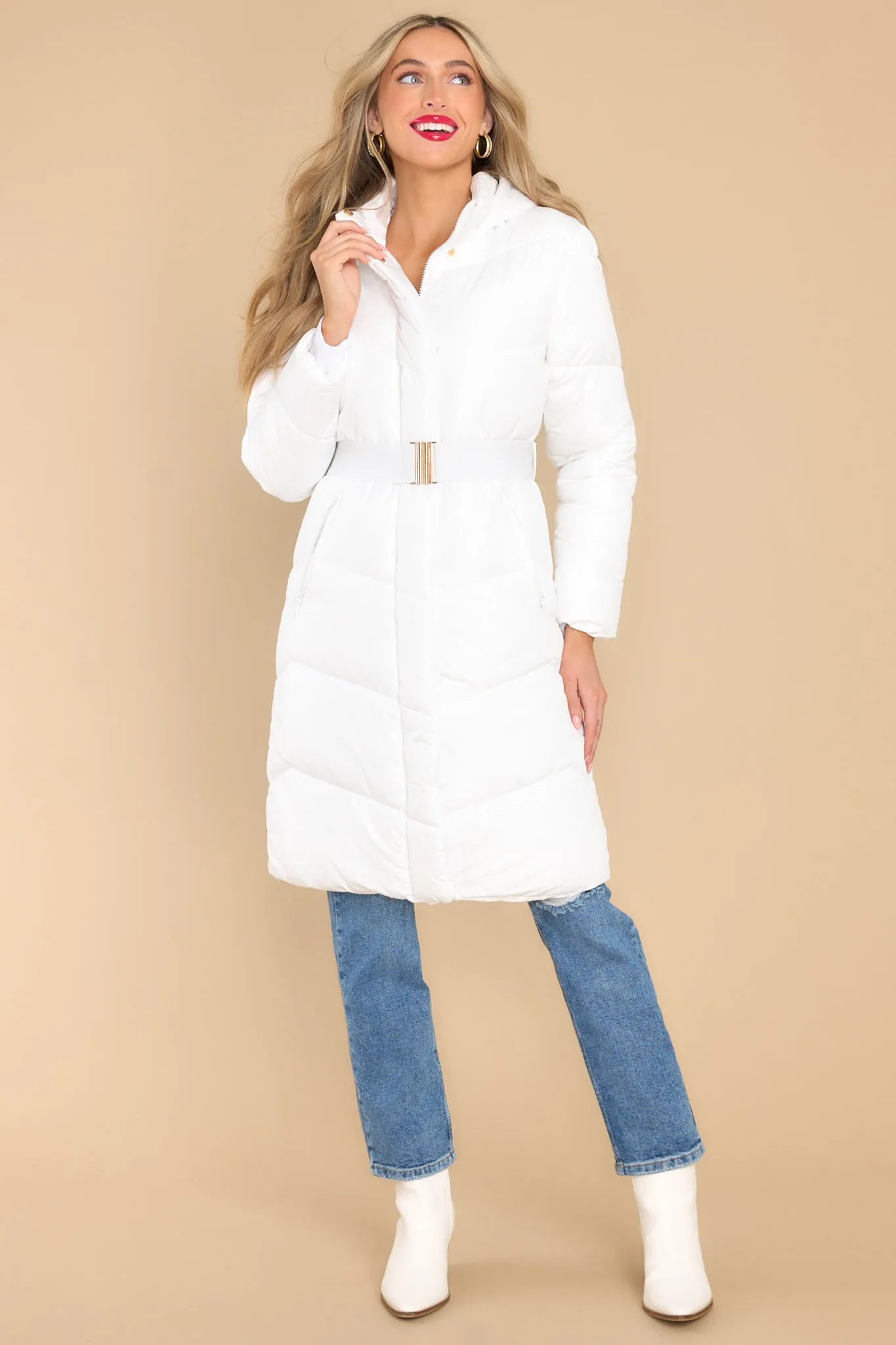 Frozen Fantasies White Puffer Coat