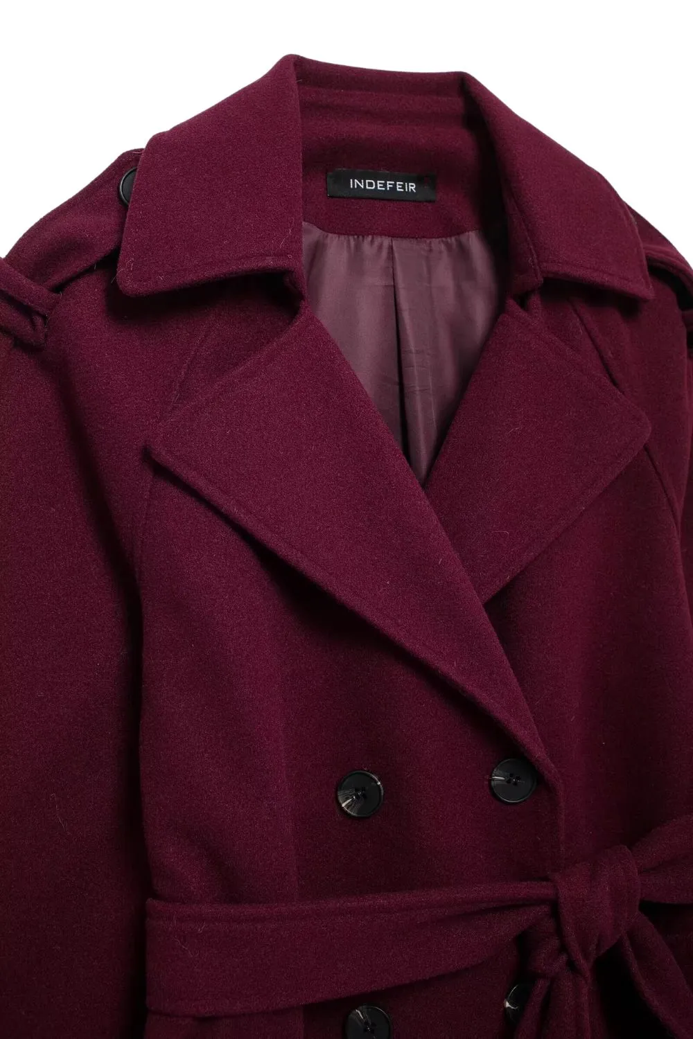 'Gillian' Classic British Wool-Blend Double-Breasted Trench Coat