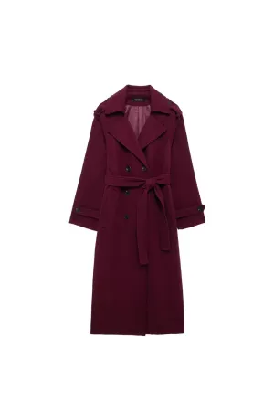 'Gillian' Classic British Wool-Blend Double-Breasted Trench Coat