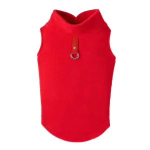 Gooby - Fleece Vest Red Dog Coat