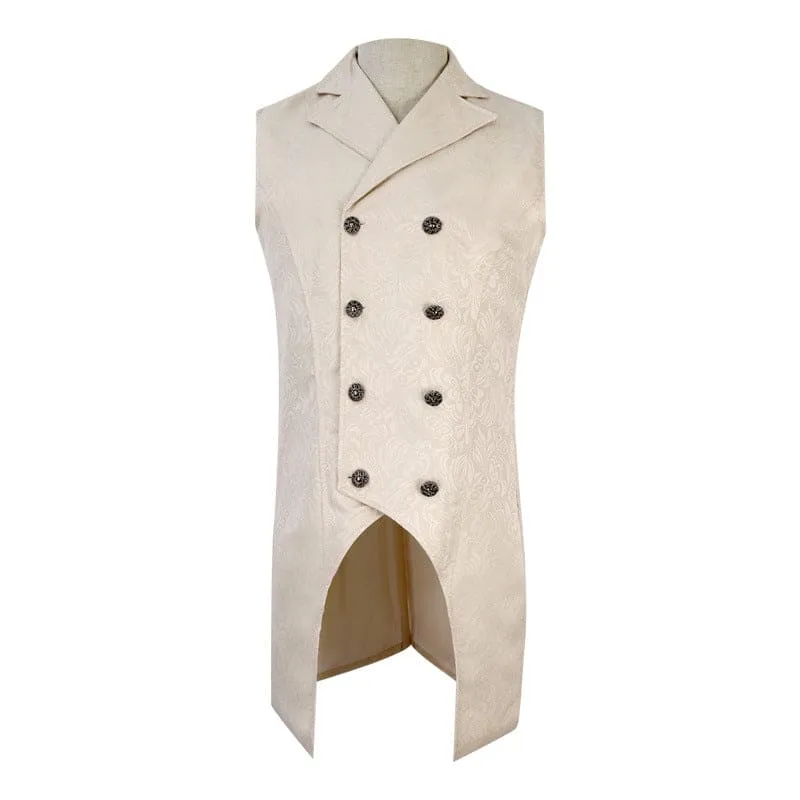 Gothic Steampunk Tuxedo Double Breasted Waistcoat Tailcoat