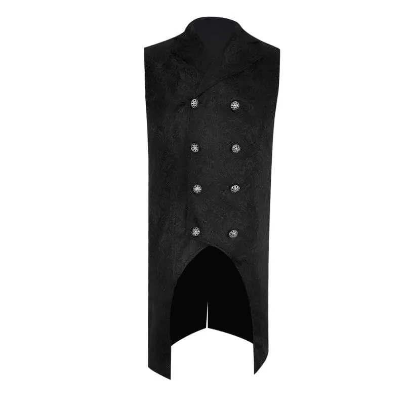 Gothic Steampunk Tuxedo Double Breasted Waistcoat Tailcoat