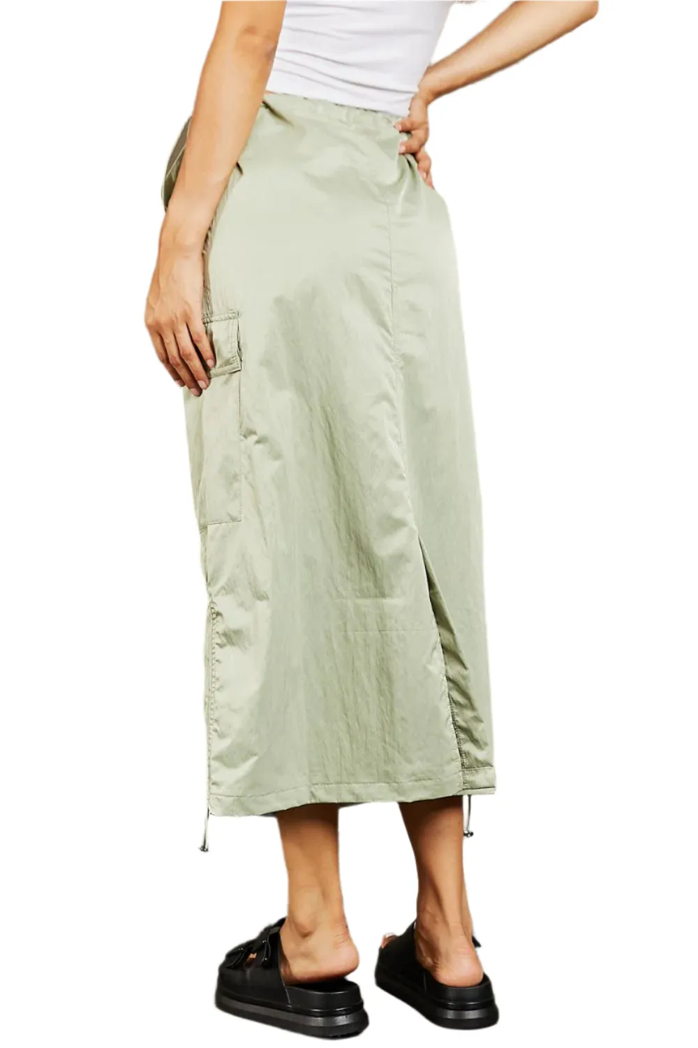 HYFVE Just In Time High Waisted Cargo Midi Skirt