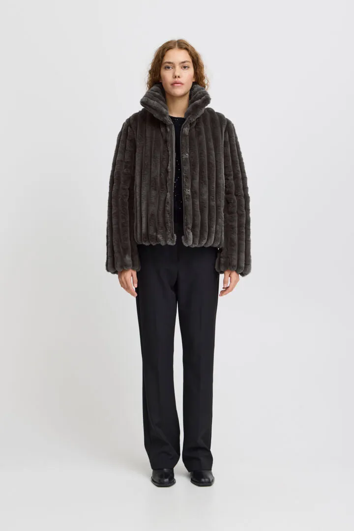 Ichi Finta Faux Fur Jacket-Forged Iron-20121230