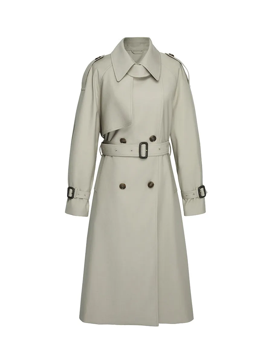 Ivyshape | Classic Belted Trench Coat