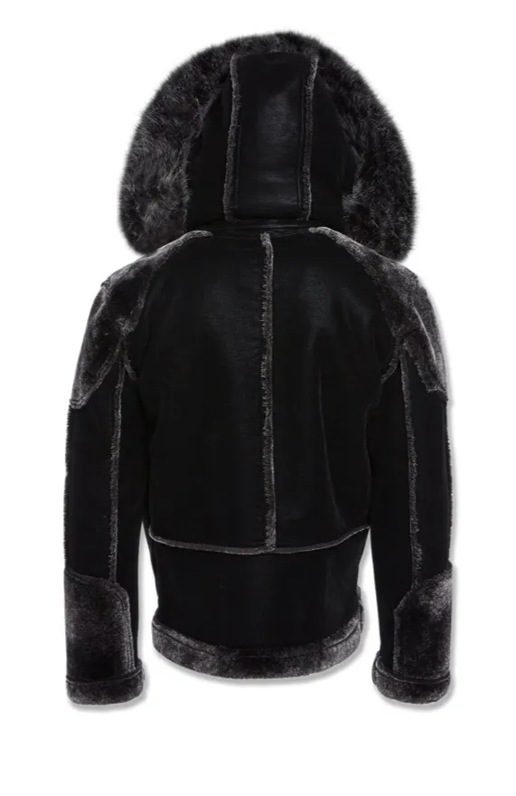 Jordan Craig El Jefe Shearling Moto Jacket Black