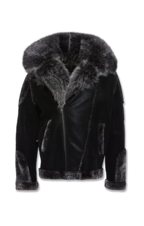 Jordan Craig El Jefe Shearling Moto Jacket Black