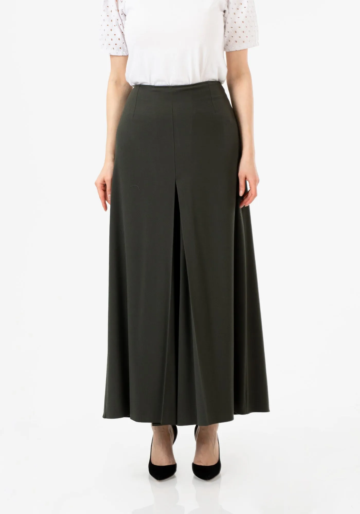 Khaki High Waisted Palazzo Pants