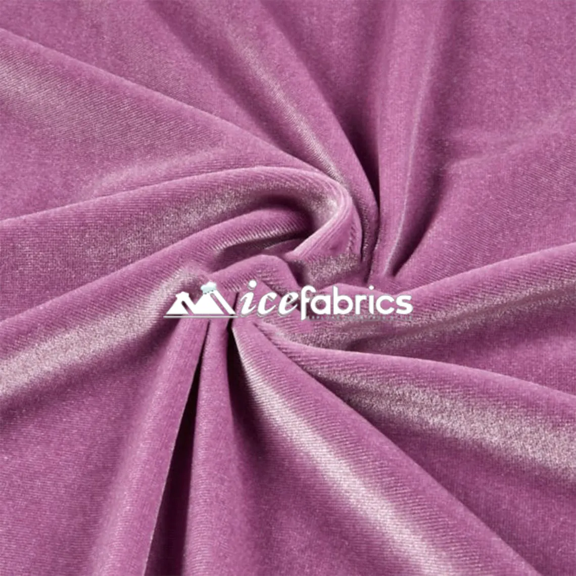 Lilac Poly Spandex 4 Way Stretch Velvet Fabric/ super Soft