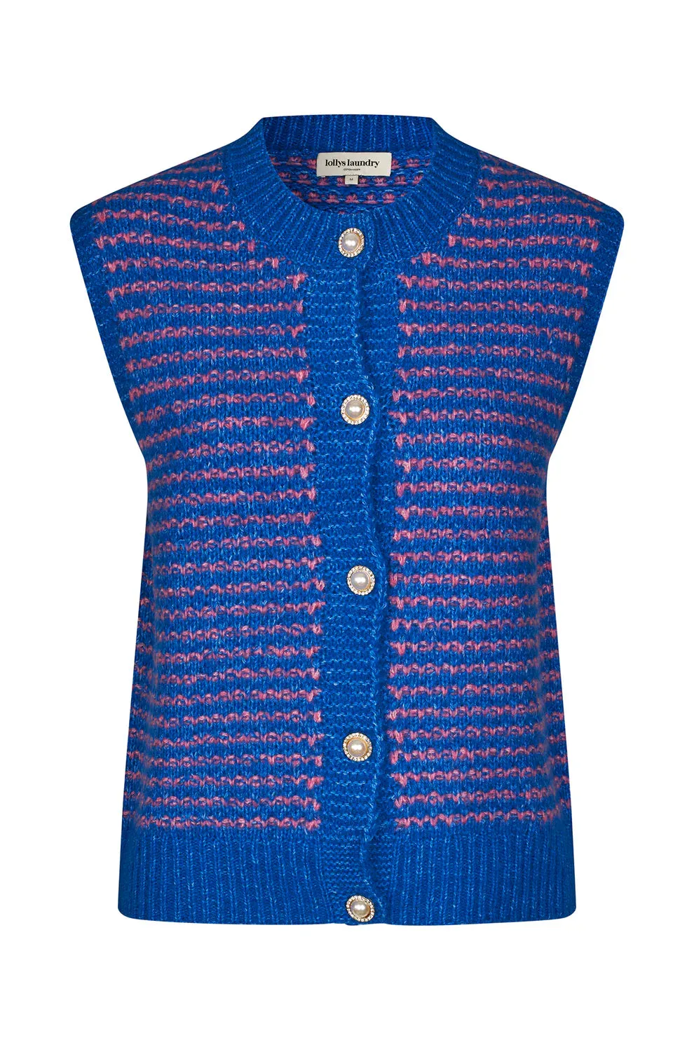 LOLLIES Blue Knit Vest