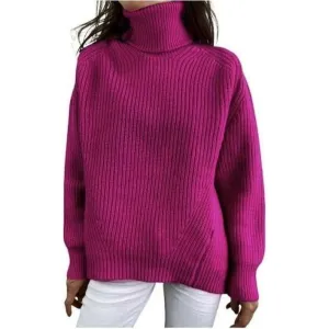 Long Sleeve Knitted Turtleneck Top