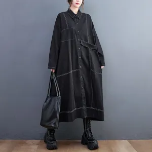 Loose Single Breasted Denim Trench Coat