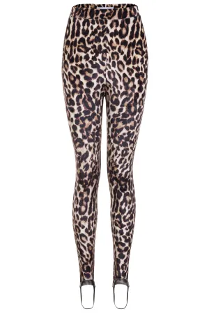 Lucy Leopard Print Velvet Stirrup Leggings- Made to Order