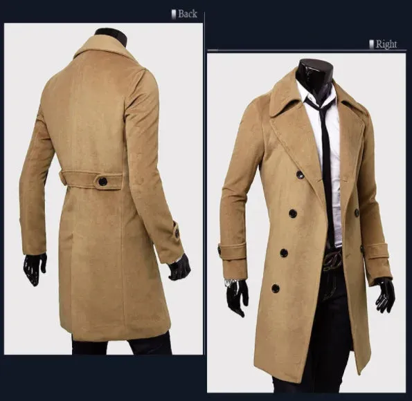 Men's Long Trench Coat – Timeless Elegance Meets Versatile Style