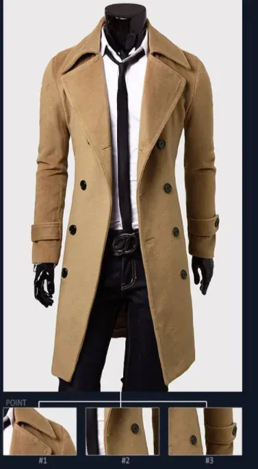 Men's Long Trench Coat – Timeless Elegance Meets Versatile Style