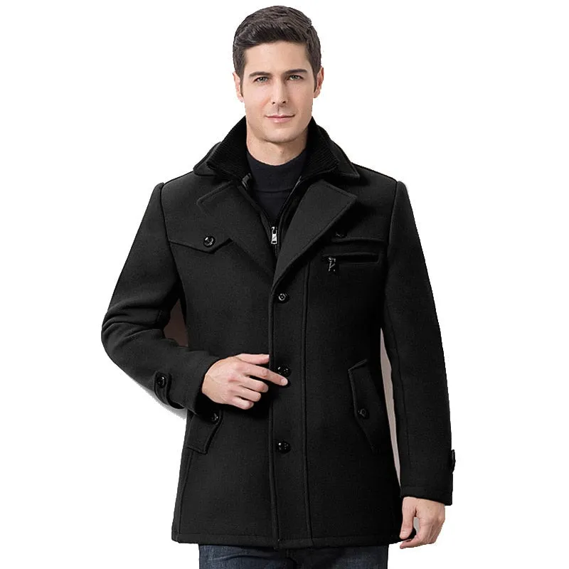 Men's Wool Trench Coat