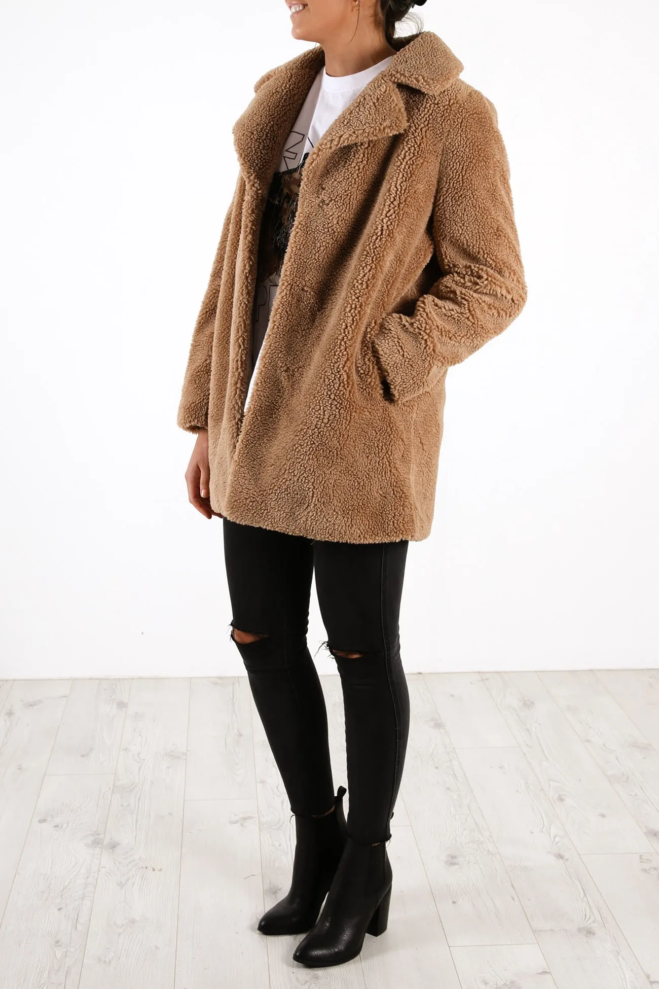 Minimalist Faux Fur Jacket Teddy